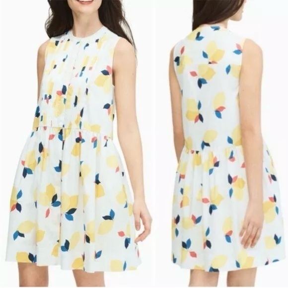 Kate Spade Sleeveless‎ Lemon Zest Shirt Dress Size L - Picture 1 of 6